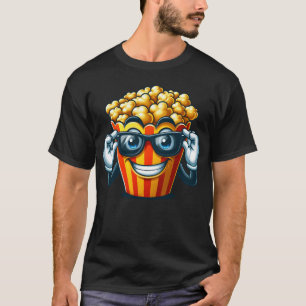 Camiseta Cartografia de pipoca legal Óculos de sol Retro em