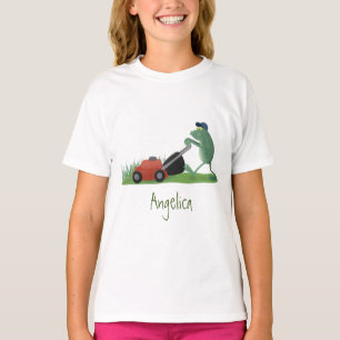 Camiseta Cartografia de relva verde-sapo engraçada