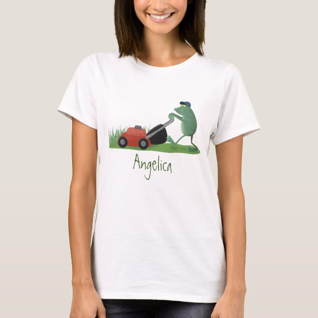 Camiseta Cartografia de relva verde-sapo engraçada (Frente)