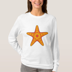 Camiseta Cartografia de Starfish Laranja-Corte