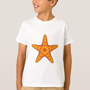 Camiseta Cartografia de Starfish Laranja-Corte