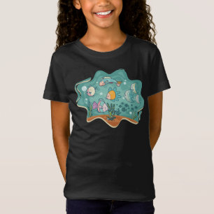 Camiseta Cartografia de vida do oceano subaquático