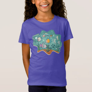 Camiseta Cartografia de vida do oceano subaquático