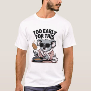 Camiseta Cartografia do Fazer Sleepy Funny Koala Pancakes
