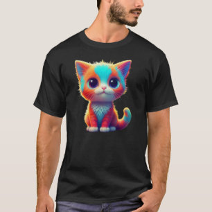 Camiseta Cartografia do Rainbow Coloring Kitten