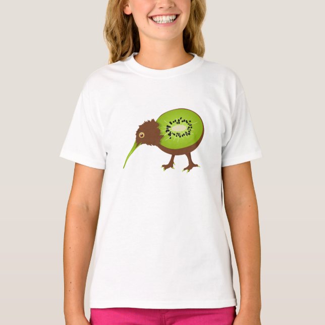 Camiseta Cartografia engraçada de Fruta de Kiwi (Frente)