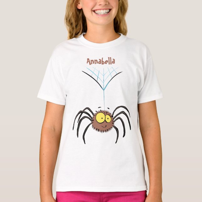 Camiseta Cartografia engraçada e fofa da aranha (Frente)