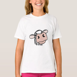 Camiseta cartografia vaca branca-negra cinza beija-fazenda