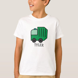 Camiseta Cartografia Verde Lixo/Caminhão de Reciclar com No