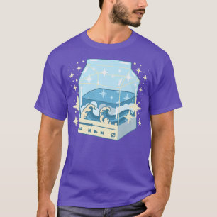 Camiseta Carton de Leite Kawaii Kanagawa Wave Lofi Aes