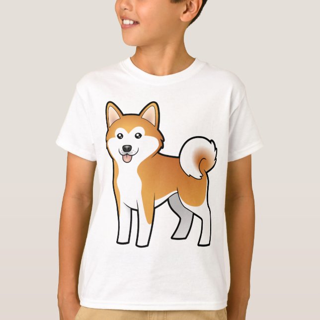 Camiseta Cartoon Akita Inu / Shiba Inu (Frente)