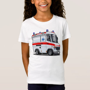 Camiseta Cartoon Ambulance Car