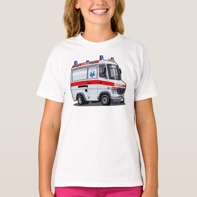 Camiseta Cartoon Ambulance Car (Frente)