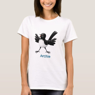 Camiseta Cartoon australiano Willie Wagtail personalizado