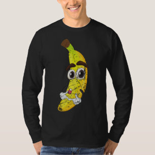 Camiseta Cartoon Banana Fruta Sobre Comida Saudável Vegetar
