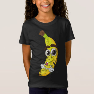 Camiseta Cartoon Banana Fruta Sobre Comida Saudável Vegetar