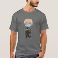 Cartoon Bernie Sanders e seu Marrom Quente Mittens