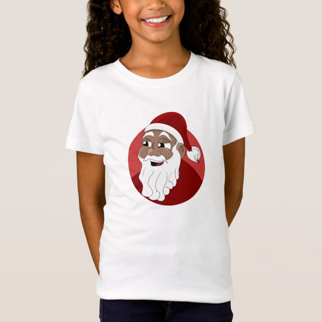 Camiseta Cartoon Black Santa Claus (Frente)