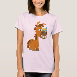 Camiseta Cartoon Bonito Borboleta Pony Women
