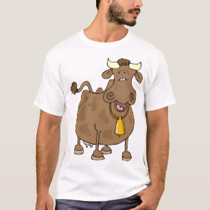 Camiseta Cartoon Brown Cow