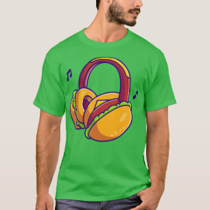 Camiseta Cartoon Burger Headphone1