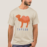 Cartoon Camel Orange Bactrian 2 Humps Personalizad