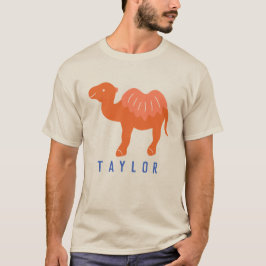 Camiseta Cartoon Camel Orange Bactrian 2 Humps Personalizad