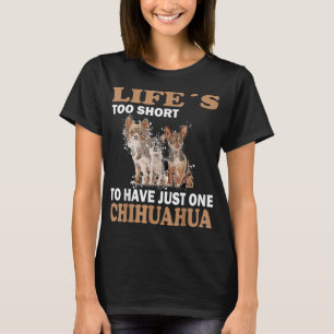 Camiseta Cartoon Chihuahua amante Cute chiwawa Cães pequeno