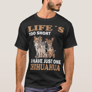 Camiseta Cartoon Chihuahua amante Cute chiwawa Cães pequeno