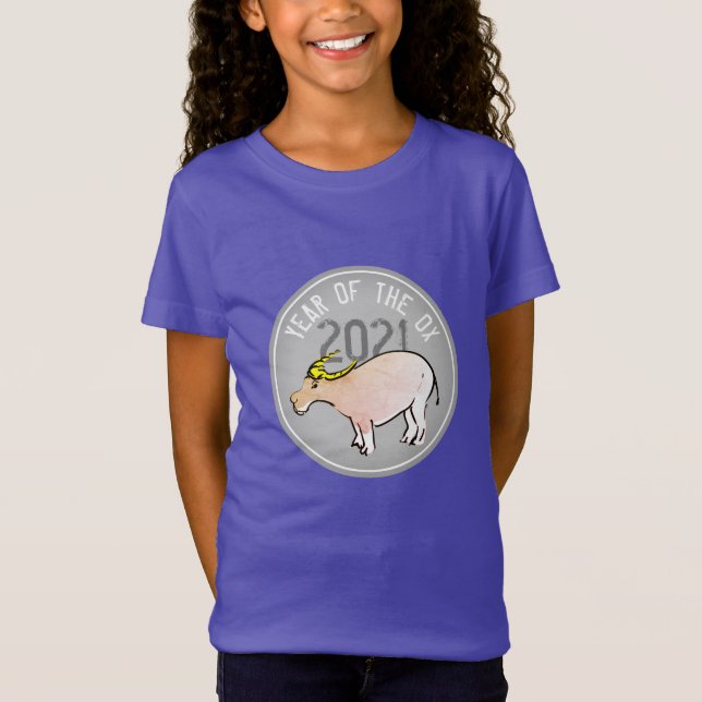 Camiseta Cartoon chinês de Ano Novo 2021 (Frente)