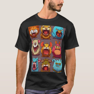 Camiseta Cartoon Clash: Animais Irritados