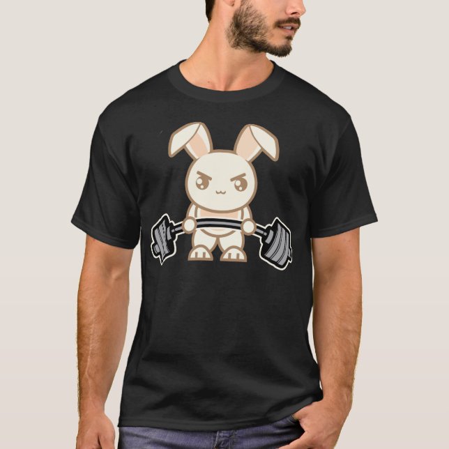 Camiseta Cartoon Coelhinho Levantado - Animação Bonita (Frente)