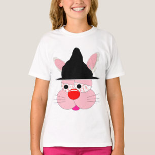 Camiseta Cartoon Coelho Engraçado - Bruxa de Halloween. Leg