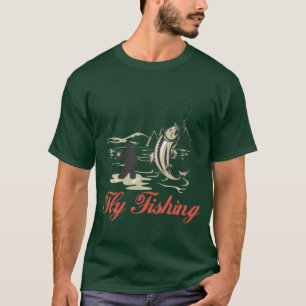 Camiseta Cartoon Colorido Capturando Voo de Peixe