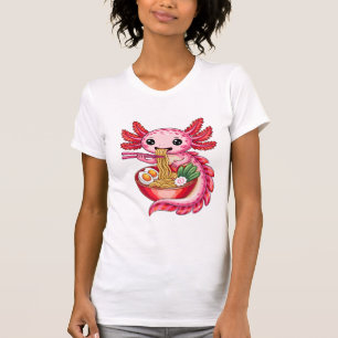 Camiseta Cartoon Comendo Ramen Kawaii Noodle