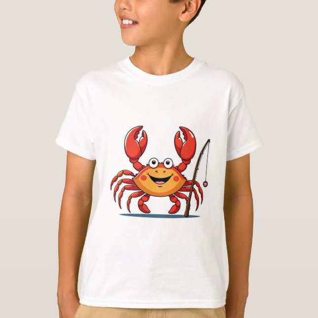 Camiseta Cartoon Crab Kids Tee (Frente)