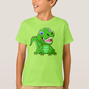 Camiseta Cartoon Crocodilo Sorridente