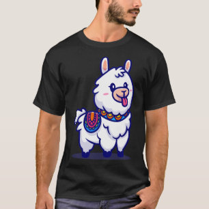 Camiseta Cartoon Cute Alpaca Llama