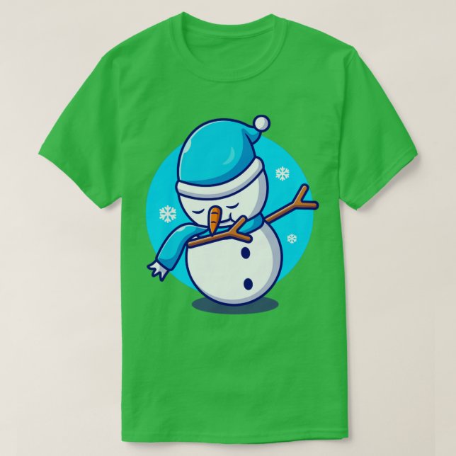 Camiseta Cartoon Cute Snowman (Frente do Design)