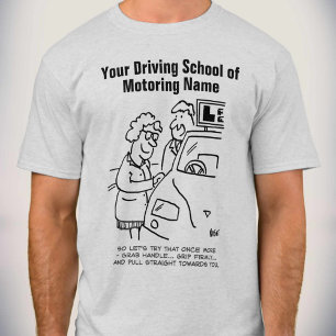 Camiseta Cartoon da Escola de Condução de Instrutores