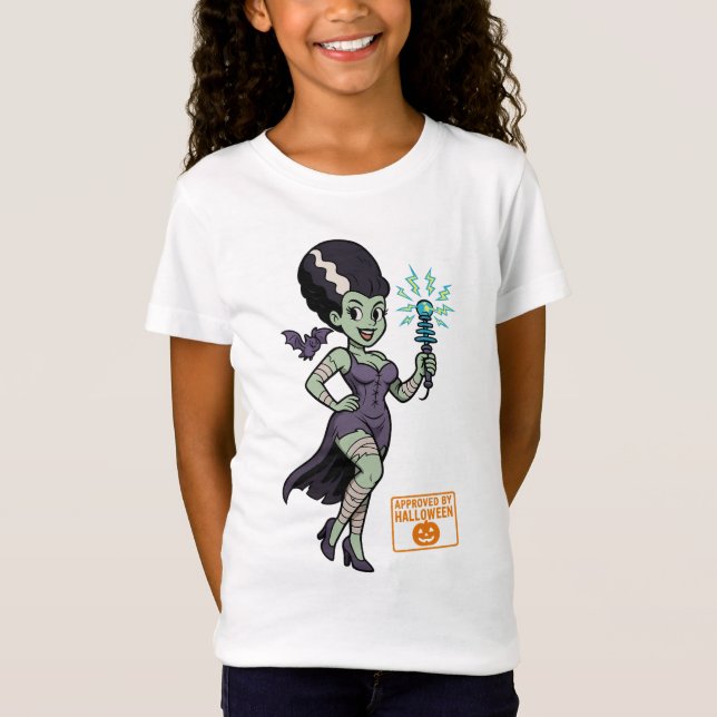 Camiseta Cartoon da Esposa de Frankenstein (Frente)