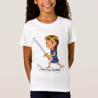 Cartoon da princesa guerreira personalizada