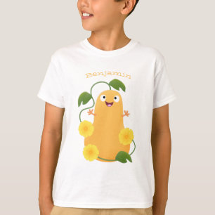 Camiseta Cartoon de abóbora de abóbora-de-bico-branca