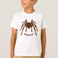 Cartoon de aranha-do-marrom e-laranja-acastanhado