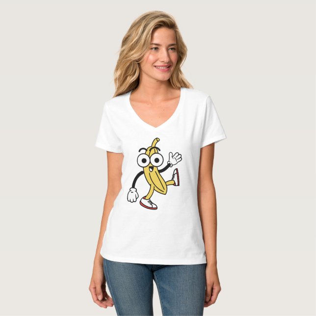 Camiseta Cartoon de Banana (Frente Completa)