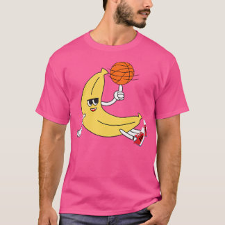 Camiseta Cartoon de Banana de Basquete