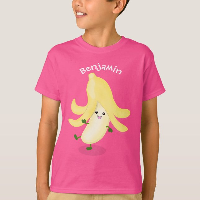 Camiseta Cartoon de banana kawaii (Frente)