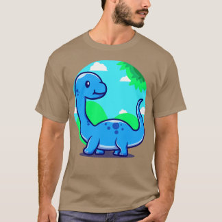 Camiseta Cartoon de Brontossauro de Bebê Cinto