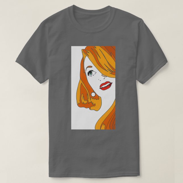 Camiseta Cartoon de Cabeça Vermelha (Frente do Design)