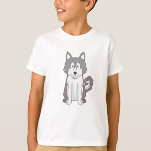 Camiseta Cartoon de Cachorro Incrível Husky Siberiano